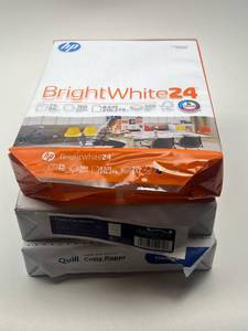 lot 92 image: Mixed Office Paper Bundle - HP BrightWhite24 and Quill Copy Paper