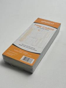 lot 95 image: uPunch Time Cards 100 Double-Sided Employee Timesheets