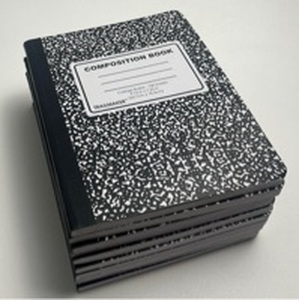 lot 101 image: Lot of 10 Trailmaker Composition Books Black Speckled Cover College Ruled 100 Sheets