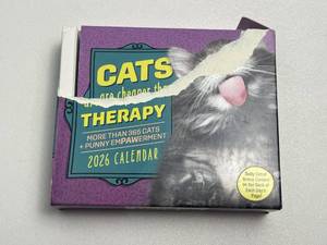 lot 123 image: Cats Are Cheaper Than Therapy 2026 Daily Calendar
