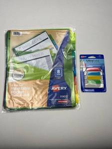 lot 144 image: Avery Office Organization Bundle - Insertable Pocket Dividers and UltraTabs
