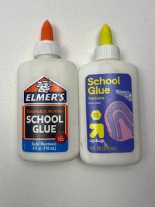 lot 153 image: School Glue Bottles Set - Washable Non-Toxic Craft Adhesive