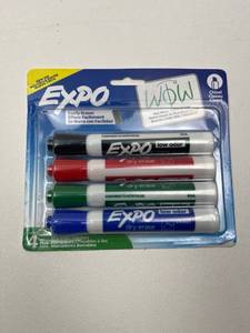 lot 158 image: Expo Low Odor Dry Erase Markers 4-Pack