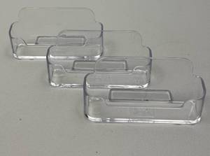 lot 163 image: Lot of 9 Clear Acrylic Business Card Holders Set