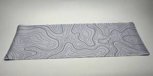 lot 166 image: Gaming Mouse Pad with Topographic Map Design White and Black