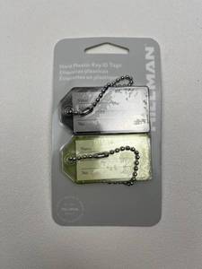 lot 171 image: Set of 10 Hard Plastic Key ID Tags with Chain