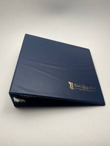 lot 183 image: Lot of 8 Navy Blue 3in 3-Ring Binders with D-Ring Mechanism