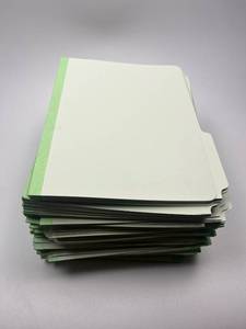 lot 194 image: Lot of 100 Green Pressboard File Folders