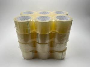 lot 198 image: Lot of 24 Clear Packing Tape Rolls