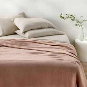 lot 9284 image: King Rayon from Bamboo Matelasse Blanket Light Adobe Clay - Casaluna - Retail $80