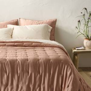 lot 9363 image: King Rayon from Bamboo Quilt Light Adobe Clay - Casaluna - Retail $129