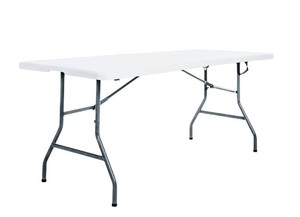 lot 9280 image: Peakform Dorm Folding Banquet Table Off White - Retail $54.99