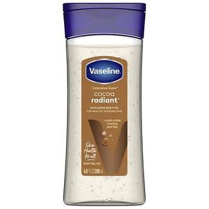 lot 112 image: Vaseline Intensive Care Cocoa Radiant Body Gel Oil for Glowing Skin  6.8 oz - Retail $15