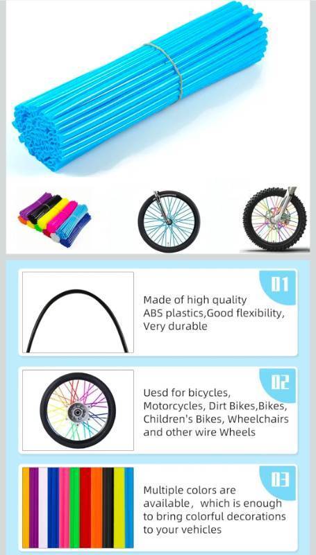 lot 70702 image: Wheel Spoke Wraps Multi-Color Bundle (Blue) - Retail $12