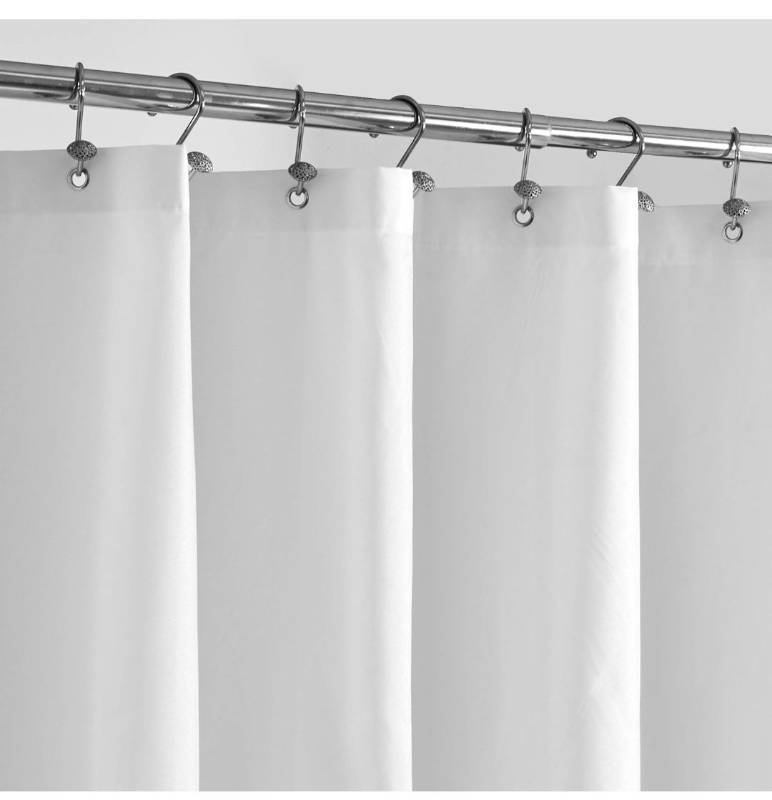 lot 70728 image: White Fabric Shower Curtain 72x72 - Retail $15