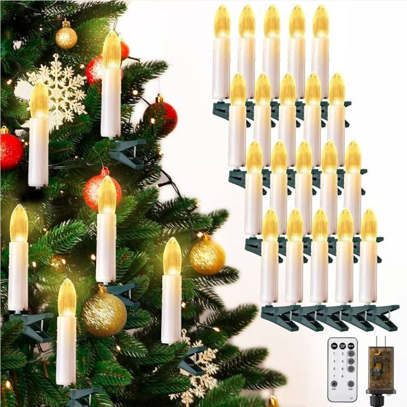 lot 70753 image: Remote Control LED Christmas Tree Candle Lights Set - Retail $25