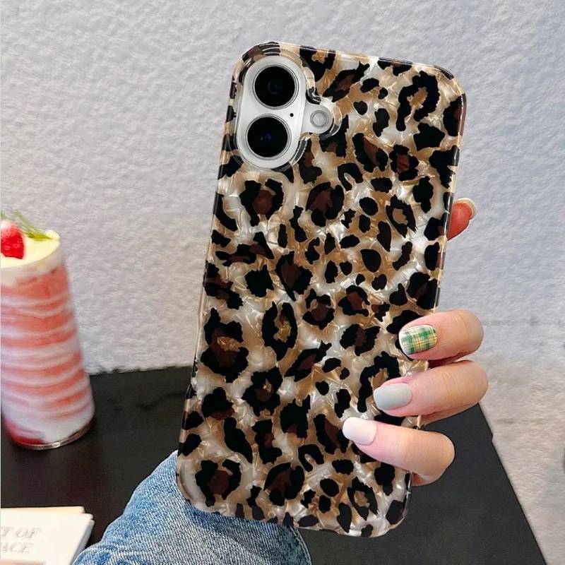 lot 70834 image: J.west Compatible with iPhone 16 Case,Luxury Sparkle Translucent Clear Vintage Leopard Print Soft Silicone Cover for Girls Women Protective Phone Case for iPhone 16 6.1 inch Cheetah - Retail $8