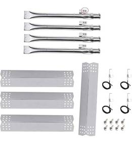 lot 70847 image: Grill Repair Kit for Nexgrill 720-0830H, 720-0783E, Kenmore 720-0830A, 122.33492410 Replacement Parts, Stainless Steel Burner Tubes, Heat Plates and Igniter Electrodes for BHG Grill 720-0783H, 5 Pack - Retail $45