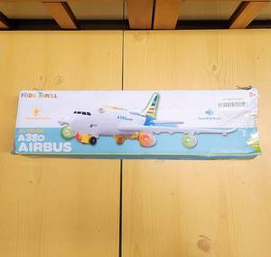 lot 70855 image: Kids Thrill A380 Airbus Electronic Toy Airplane with Lights and Sound - Retail $15