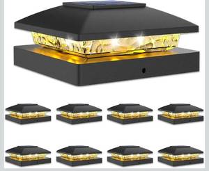 lot 70856 image: Solar LED Post Cap Lights Set of 8 - Retail $25