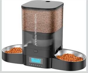 lot 70868 image: HoneyGuardian Automatic Pet Feeder with Timer and LCD Display - Retail $45