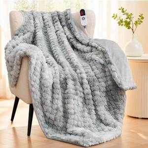 lot 70870 image: Electric Heated Throw Blanket with Controller - Retail $25