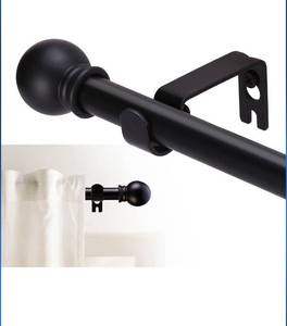 lot 70882 image: Farmhouse-Ball Rod Wrought Iron 48-86in  - Retail $15