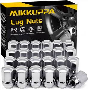 lot 70887 image: M14x1.5 Lug Nuts - One-Piece Chrome OEM Factory Style Large Acorn Seat Lug Nuts 78 Hex Replacement for Most Chrysler Dodge Jeep Ram Vehicles 24pcs Replace OEM 611-330 - Retail $25