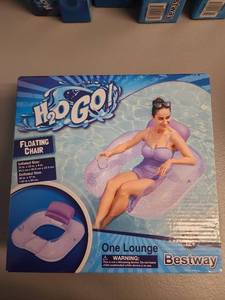 lot 70908 image: Bestway H2O GO Inflatable Pool Float Chair with Cup Holder - Retail $15