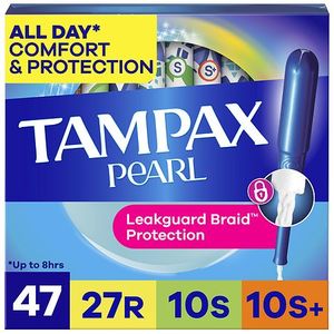 lot 70917 image: Tampax Pearl Triple Pack Tampons - RegularSuperSuper Plus - Unscented - 47ct  - Retail $17