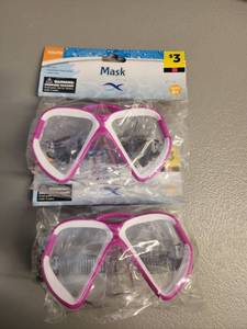 lot 70947 image: Diving Masks Set of 3 (Ages 8) PinkWhite - Retail $6