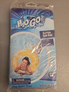 lot 70950 image: Bestway H2OGO Glitter Swim Ring Inflatable Pool Float - Retail $8