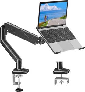 lot 1917 image: MOUNTUP Laptop Stand for Desk, Adjustable Aluminum Laptops Arm Mount for 14-17 Inch Notebook & 32 Monitor, Laptops Arm for Desk Support for 2.2-19.8lbs, 2-in-1 Laptop Desk Mount with ClampGrommet