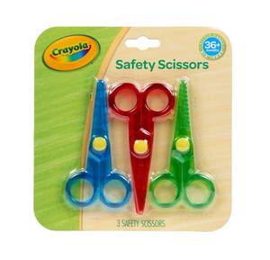 lot 2041 image: Crayola Toddler Safety Scissors (3pk), Blunt Tip Training Scissors for Preschool Learning Activities, Right & Left Handed, Toddler Arts & Crafts Essentials