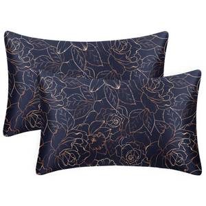 lot 2044 image: EXQ Home Satin Pillowcase for Hair and Skin Queen - Printed Blue Rose Silk Pillowcase 2 Pack 20x30 inches - Satin Pillow Cases Set of 2 with Envelope Closure, Gifts for Women Men