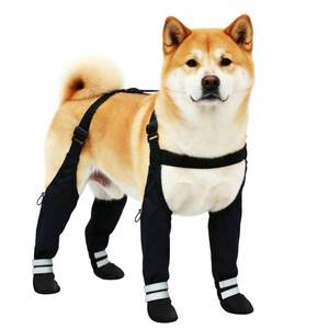 lot 2476 image: Dog Suspender Boots for Large Dogs �� Waterproof & Non-Slip Dog Paw Protectors with Adjustable Straps & Reflective Strips, All-in-One Connected Dog Boots for Outdoor Walks, Snow, Rain, Hiking (L)