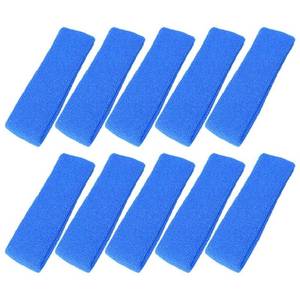 lot 2492 image: Mallofusa  10 PCS Cotton Sports Basketball HeadbandSweatband Head Sweat BandBrace Gift Party Outdoor Activities (Blue)