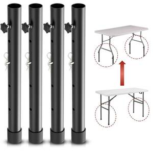 lot 3581 image: Folding table risers for Folding Tables StraightBent Leg, Dural Folding Table Leg Extensions 4 LevelsHeights Table Leg extenders 3.6in  6.77in  10in  13in-All for Treating Your Back pain