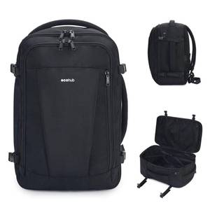 lot 3599 image: ECOHUB Travel Backpack 18x14x8 Spirit Airlines Personal Item Bag Carry On Backpack 13 Pockets Work Casual Daypack for Men Women Airline Approved Water Resistant Gym Backpack with Charging Port, Black