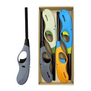 lot 4199 image: Butane Lighter, 4pcs Refillable Long Flame Lighter for BBQ Candle(No Butane Inside)