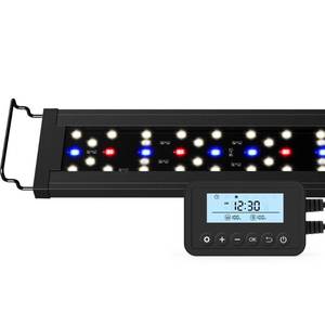 lot 4422 image: NICREW SkyLED Plus Aquarium Plant Light, Freshwater Fish Tank Light with Ramp Up and Dim Down, Spectrum Adjustable and Lighting Schedule Programmable with Controller, 12-18 Inches, 11 Watts