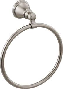 lot 4436 image: Delta Faucet 73246-SS Woodhurst 6 38 Wall Mount Towel Ring