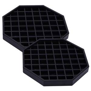 lot 4445 image: Happy Reunion Drip Trays 6 Coffee Countertop Octagon Drip Tray Black Plastic Coffee Drip Tray With Honeycomb Grid, Pack of 2 (2 Pcs 6)