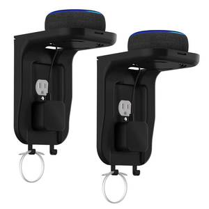 lot 4464 image: Suptek Wall Outlet Shelf 2 Pack,Home Wall Shelf Organizer for Outlets,Perfect for Bathroom, Kitchen, Bedrooms,Hold Cell Phone,Speaker up to 20lbs,With Cable Management and Detachable Hooks,Black(S3B2)