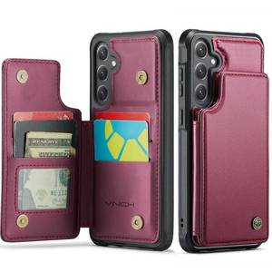 lot 4482 image: Vinich for Samsung Galaxy S26 Plus Wallet Case with Card Holder, RFID Blocking Credit Slots Kickstand Shockproof Phone Cover for Women Men, Wine Red