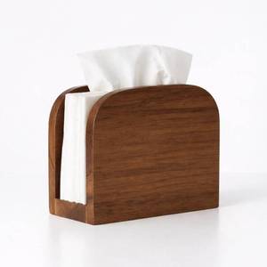 lot 4504 image: ARN CRAFT Acacia Wood Napkin Holder for Table, Wooden Napkin Holders for Kitchen, Standing Napkin Dispenser for Kitchen Dining Room Party Use, Kitchen Table Decor (Acacia 5.5D x 2.5W x 4H)