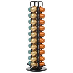 lot 5566 image: ZECENN Coffee Pod Holder for Nespresso OriginalLine Capsules, Rotating Carousel Coffee Pods Holder Coffee Station Organizer Countertop Storage Rack -Black40 Pods Capacity