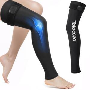 lot 5574 image: Tolaccea Full Leg Ice Pack Wrap with 360° Coverage with Strap for Muscle Recovery After Exercise, Ice Pack Wrap Around Entire Leg for Pain Relief, Foot Calf and Thigh Legs Shins Hamstrings (Large)