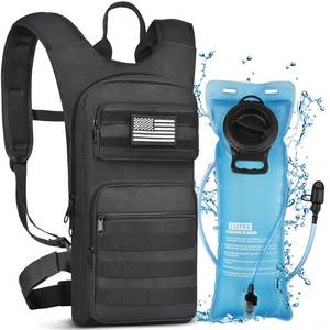 lot 5580 image: NOOLA Hydration Backpack with 3L TPU Water Bladder, Tactical Molle Water Backpack for Men Women, Hydration Pack for Hiking, Biking, Running and Climbing, Black