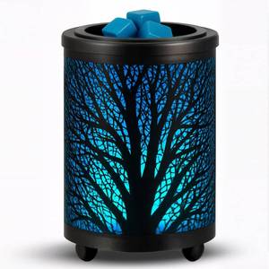 lot 6374 image: Leyoue Electric Wax Melt Warmer PTC Heating Plate with 7 Colors LED Changing Light Wax Warmer Fragrance Warmer for Home Office Gifts & Decor(Black Forest)